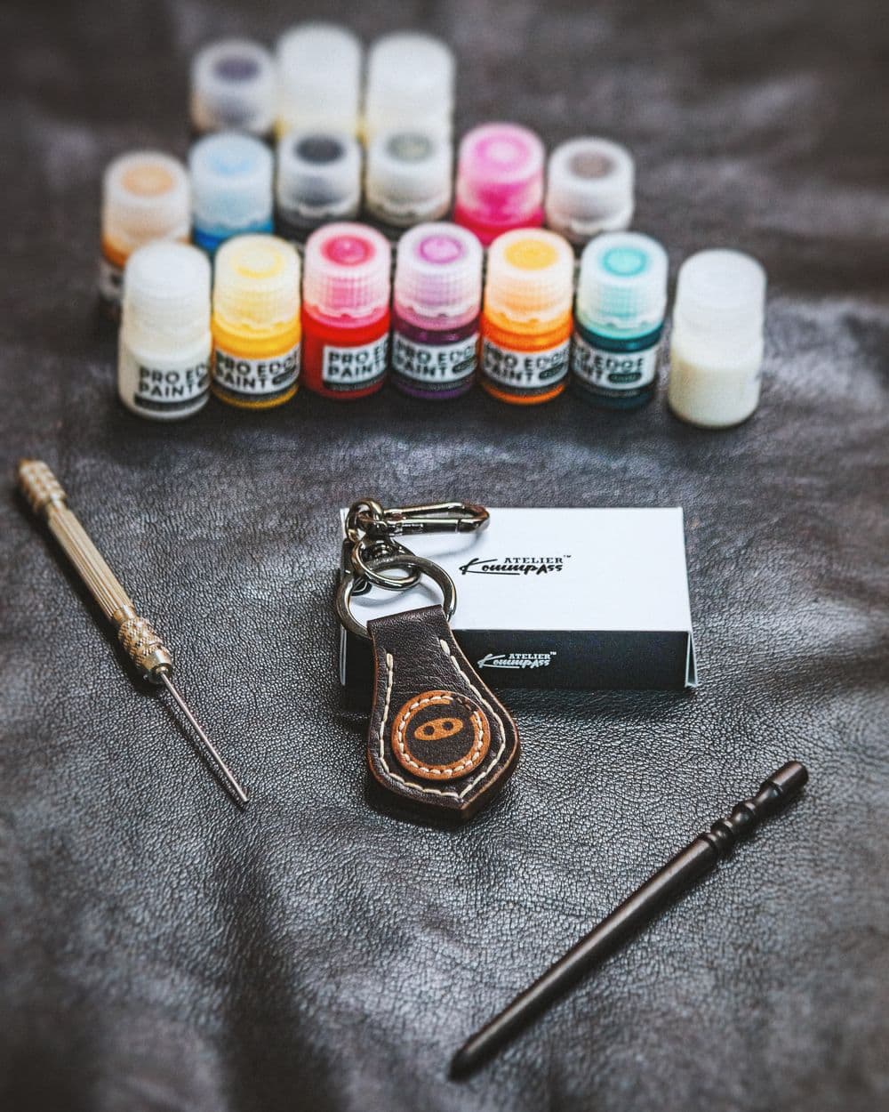 Acrylic key holder, gold clasp