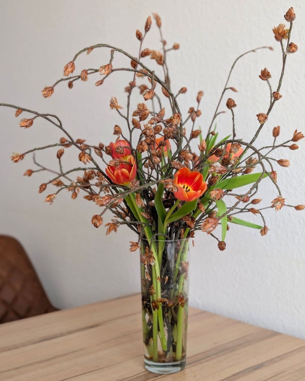 Clear glass bud vase